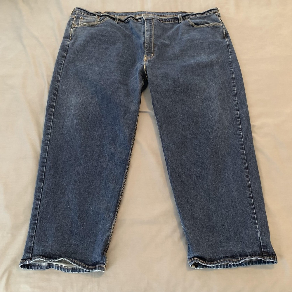 Levis 550 Jeans Mens 54x29 Blue Medium Wash Relaxed Fit Tapered Leg‎ Denim